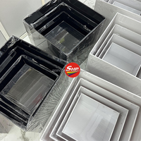 Ensemble de 4 rehausseurs de buffet SHP, présentoirs en cube acrylique, rehausseurs de boîte avec fond creux, présentoir de table à dessert de taille différente, 4 aliments