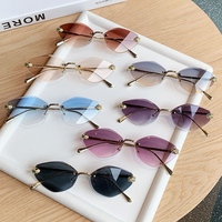 Lunettes de soleil de luxe pour femmes, design tête de serpent, sans monture, dégradées, tendance, pour la plage, avec motif tête de léopard