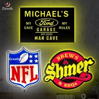 Enseigne lumineuse LED décorative murale personnalisée transfrontalière pour logo commercial, bar, ligue de rugby, néon éclairé