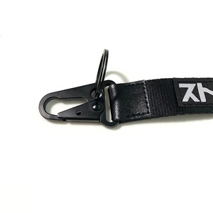 Bán Buôn Đen Vải Keyring Double Side Xe Dệt Key Chain Tùy Chỉnh Thương Hiệu Logo Máy Bay Phản Lực Thẻ - Product Image 5