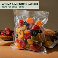 Abricots secs bon marché en vrac, sacs sous vide alimentaires 25x35cm, barrière anti-humidité pour transformateurs de snacks, impression personnalisée sous marque privée