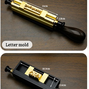 Alphabet, lettres, chiffres, symboles, 184 pièces, lettres interchangeables, tampon en laiton à fente en T pour machine à estamper à chaud - Product Image 6