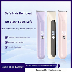 Épilateur électrique pour femmes, pour l'épilation <span class=keywords><strong>intime</strong></span> et corporelle complète, double tête, rechargeable par USB, lavable à l'eau - Product Image 5