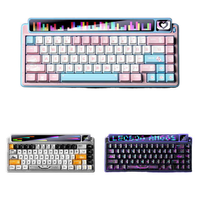 LEOBOG AMG65 Smart Screen Wireless for Bluetooth Three-Mode Mechanical Keyboard Customized Hot Plug for ESports Desktop Gaming