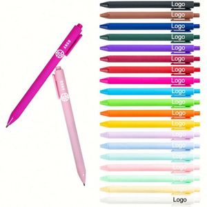 Custom Logo Give Away Stationery <b>Gifts</b> Plastic Click Rubberized Retractable Press Soft Rubber Coat Gel Ink Pen - Product Image 5
