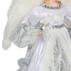 Enfeites de Natal de Anjo de Luxo de 23 cm, Decorações para Árvore, Coleção de Figuras de Anjo Feitas à Mão para Festividades - Product Image 6