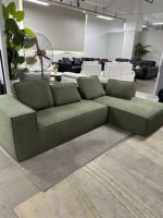 Modulares Ecksofa mit Schlaffunktion, Zwei-Sitzer, Waschbarer Stoffbezug, Zeitgenössisches Design für Apartment-Wohnzimmer