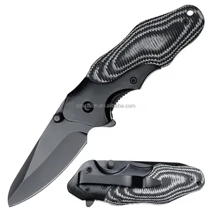 Tùy chỉnh D2 Titan mạ lưỡi micarta xử lý gấp Survival cắm trại EDC dao cho ngoài trời