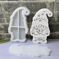 Moule en résine DLD DIY pour décoration murale de Noël (gnom, vieil homme) à projeter (pour ciment et plâtre) – Modèle sculpté fait main