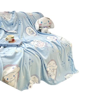 Couverture en polaire de lait à double face à motif de dessin animé en gros, couverture légère pour la climatisation, couverture de sieste de bureau - Product Image 5