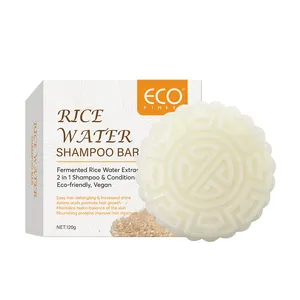 Pflegen und stärken Sie das Haar wachstum gegen Haarausfall für Mann und Frau, PH Balanced Rice Water Shampoo Bar -739151