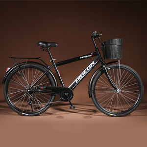 <span class=keywords><strong>Bicicleta</strong></span> Urbana <span class=keywords><strong>Vintage</strong></span> de 26 Pulgadas, Cuadro de Acero de Alto Carbono, Llantas de Aleación de Aluminio, Una Velocidad/7 Velocidades, Neumáticos de 2.5 Pulgadas para Ciclismo Urbano - Product Image 3