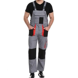 Pantalón de Trabajo Tipo Cargo con Peto de <span class=keywords><strong>Carpintero</strong></span>, Múltiples Bolsillos y Rodilleras, de Uso Rudo y Duradero - Product Image 4