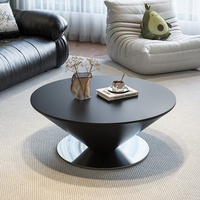 Table basse en métal et dalle de roche, style artistique, pour salon, sensation de luxe léger, haut de gamme, pour petits espaces, créative, moderne, minimaliste