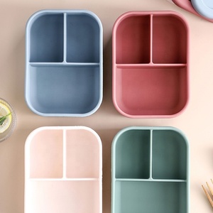 OEM/ODM 7.2인치 실리콘 도시락 용기, 어린이 및 식당용 냉장고 정리함, 음식 보관 용기 - Product Image 2