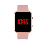 Jam Tangan Digital Elektronik Olahraga Silikon Anti Debu LED Logo Kustom Grosir untuk Wanita dan Pria Jam Tangan Digital Cina