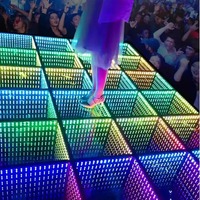 Barre lumineuse LED miroir 3D Abyss personnalisée en usine, lampe à charge magnétique à mille couches pour scène et piste de danse
