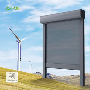 Persiana Enrollable ZSTARR Motorizada Eléctrica Horizontal <span class=keywords><strong>Antimosquitos</strong></span>, Resistente al Viento, de Tela, para Exteriores, Patio, Balcón, con Cierre Lateral - Product Image 3