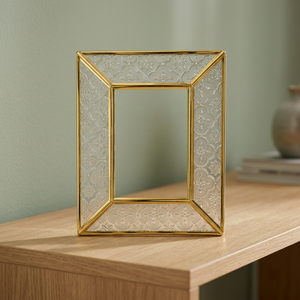 <b>Rectangle</b> Gold Frame Beveled Glass Stainless Steel Eco-Friendly <b>Mirror</b> Art Deco Design <b>Wall</b> Mount Bedroom Modern Interior Decor - Product Image 3