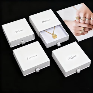 Drawer Style Jewelry Gift Box Luxury Slide Pull Out Jewelry <b>Storage</b> Case Elegant Gift Box for Necklace <b>Ring</b> Earrings Jewelry - Product Image 4
