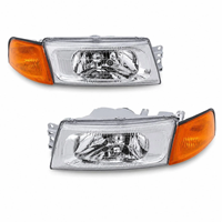 Juego de Luces Delanteras Ámbar para Mitsubishi Lancer Evo 97'-02', Luces de Esquina Cromadas