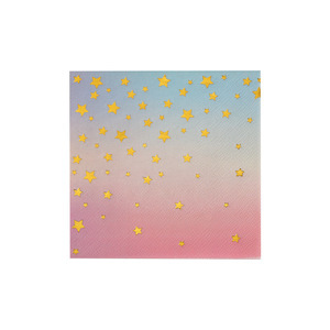 Servilletas cuadradas coloridas con estampado de estrellas, servilletas con estampado dorado, toallas de papel desechables de alta gama para fiestas, reuniones y - Product Image 5