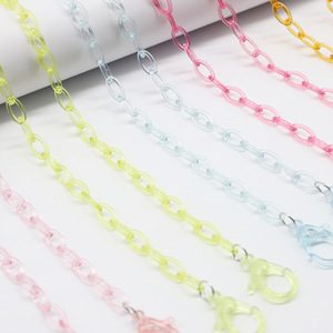 Niños Niño Anti-Perdida Plástico Transparente Acrílico Conveniente Acetato Mascarilla Cordón Máscaras Soporte de cadena para Máscaras - Product Image 2