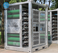Rack industriel pour bouteilles d'azote 64 unités 8x8, 50L, 232mm, pour bouteilles offshore