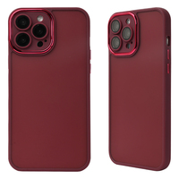 Étui de protection pour objectif d'appareil photo pour iPhone 14 Pro Max, étuis pour téléphone portable, coque rigide en PC, sensation de peau, étui pour téléphone portable avec cadre plaqué