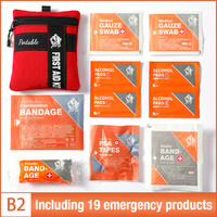 Kit de survie pour appareils de premiers soins tactiques Just Go pour le camping, la randonnée et le sac SOS d'urgence en plein air
