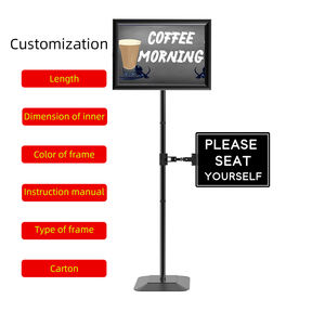 Cydisplay โปสเตอร์ A3สีดำแบบยืนสำหรับโฆษณาที่ใส่เมนูแบบด้านเดียวที่วางป้ายสีสำหรับงานหนัก - Product Image 4