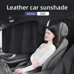 Tendina Parasole <span class=keywords><strong>per</strong></span> Auto con Montaggio su Guida, <span class=keywords><strong>per</strong></span> Finestrini Laterali Posteriori, in Camoscio Spesso Opaco, Isolante dal Calore e Protettiva <span class=keywords><strong>per</strong></span> la Privacy - Product Image 5