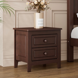 Modern 2-Drawer Nightstand for Bedroom and Apartment Eco-Friendly Durable Bedside <b>Table</b> with Classic Design - Product Image 2
