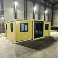 Maison conteneur extensible 3 chambres 40 pieds – Maison préfabriquée pour vacances en famille, station balnéaire, camping, logement temporaire