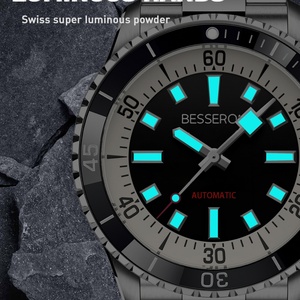 Reloj de Lujo Automático para Hombre con Bisel de Cerámica OEM, Movimiento NH35, Luminoso, Mecánico, Analógico, Cristal de Zafiro, 5 BAR Resistente al Agua - Product Image 3