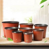 Pots de pépinière et de plantes en PVC épaissi, durables, bicolores, style nordique pour la maison et le jardin, vente en gros