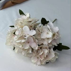 Многоцветный-розовый современный стиль Искусственный цветок украшение Свадебная длинная ветка с 2 гортензиями - Product Image 4