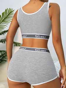 Style personnalisé sans couture respirant confortable <span class=keywords><strong>ensemble</strong></span> de yoga professionnel entraînement en plein air vêtements pour femmes <span class=keywords><strong>ensemble</strong></span> de shorts - Product Image 2