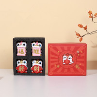 Lot de 4 figurines en résine Danse du Dragon et Danse du Lion, mignonnes décorations du Nouvel An Chinois pour la maison, le bureau ou les étagères, ensemble cadeau porte-bonheur