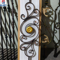 Vente en gros de rampes d'escalier carrées en acier noir mat HuaYi avec un design traditionnel, installation facile, garantie 1 an