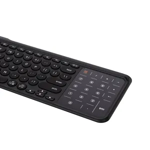 KS003 RGB מגע מסך מקלדת Teclado Pantalla RF מספריים מקלדת עם זכוכית Touchpad