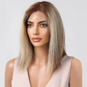 lace front wigs human hair 100% remy hair 12 inch,brown short straight bob wig vendors wholesale cheap human hair wigs glueless