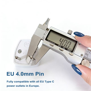 Adaptador de Enchufe Universal a Europeo al por Mayor, Convertidor de Corriente de Viaje Europeo Tipo C de 4.0mm, Adaptador de Enchufe de Viaje para la UE - Product Image 5