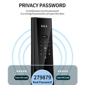 قفل باب ذكي بكاميرا تويا يعمل بالواي فاي مع التحكم عبر SDK IP، يدعم التعرف على الوجه وكلمة المرور وبصمة الإصبع والبطاقة الرئيسية للمنازل والفنادق والشقق والأماكن العامة - Product Image 2