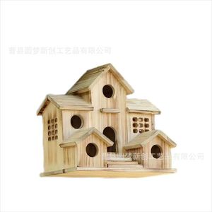 Nid d'oiseau en bois pour l'extérieur, boîte de reproduction pour oiseaux, boîte d'incubation et de reproduction pour moineaux en bois, maison de reproduction suspendue pour perroquets - Product Image 1
