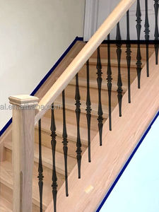 درابزين درابزين حديث عالي الجودة بمجوف مربع واحد ، مغزل درج معدني ، درابزين من الحديد المطاوع - Product Image 4