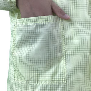 GI, ventas al por mayor, traje Unisex a prueba de polvo, rejilla de 5mm, ropa reutilizable para sala limpia, bata de trabajo de laboratorio, ropa Esd antiestática con tapa - Product Image 6