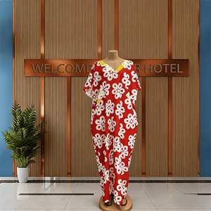<span class=keywords><strong>Robe</strong></span> longue élégante grande taille pour femme africaine, motif floral, coupe douce, style <span class=keywords><strong>boubou</strong></span>, kaftan, plage, streetwear, vacances - Product Image 4