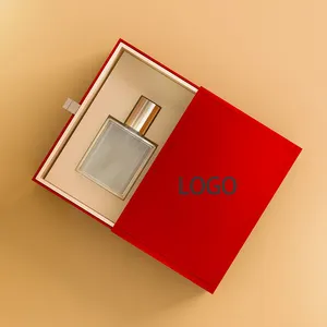 Grosir kustom Logo dicetak kotak laci hadiah mewah kemasan botol parfum dengan kotak