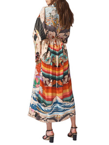 <span class=keywords><strong>Kimono</strong></span> de rayón para mujer, Rebeca larga holgada estilo bohemio para playa y vacaciones japonesas - Product Image 3